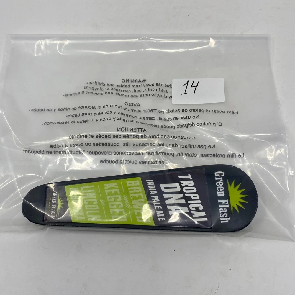 Green Flash Brewing Tropical DNA IPA Beer Tap Handle Lincoln Nebraska Black